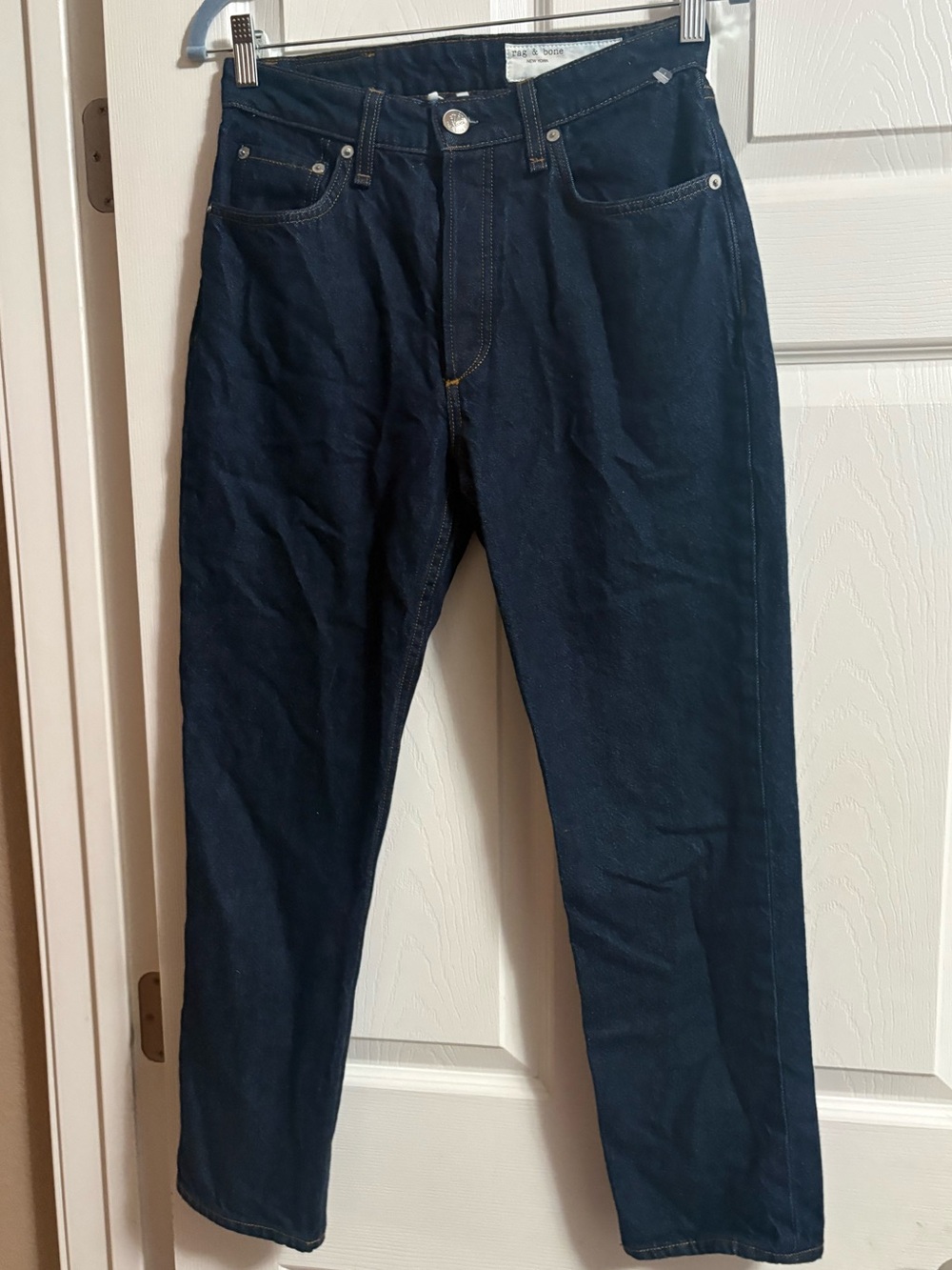 Rag & Bone Nina ankle high-rise cigarette jeans dark wash 26